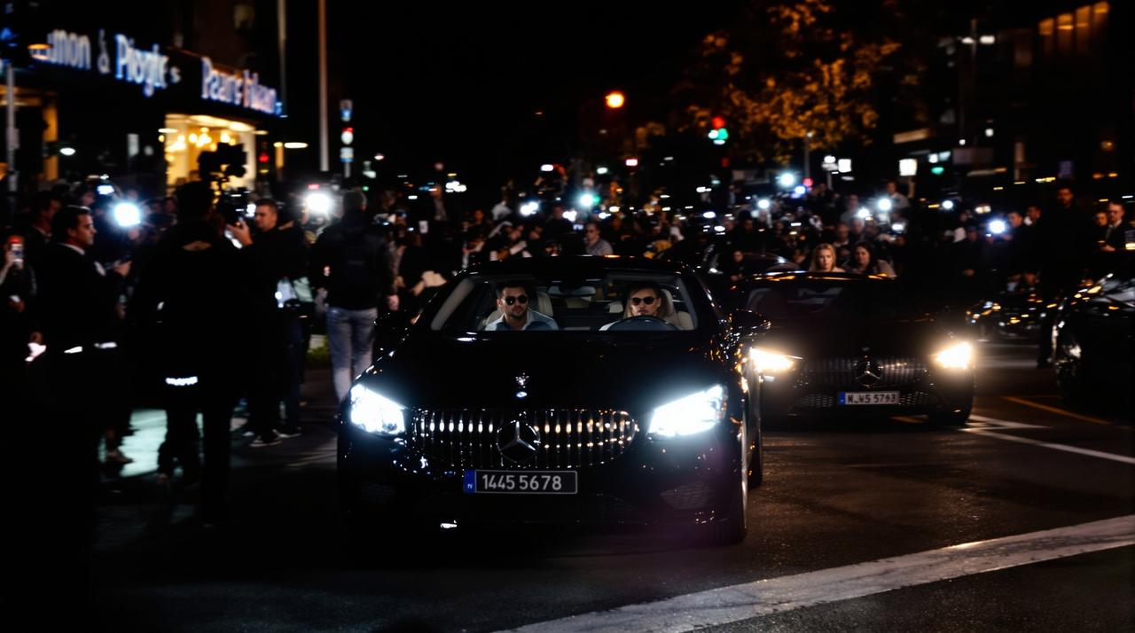 某顶流明星深夜被拍出入神秘会所，随行人员全程遮挡镜头